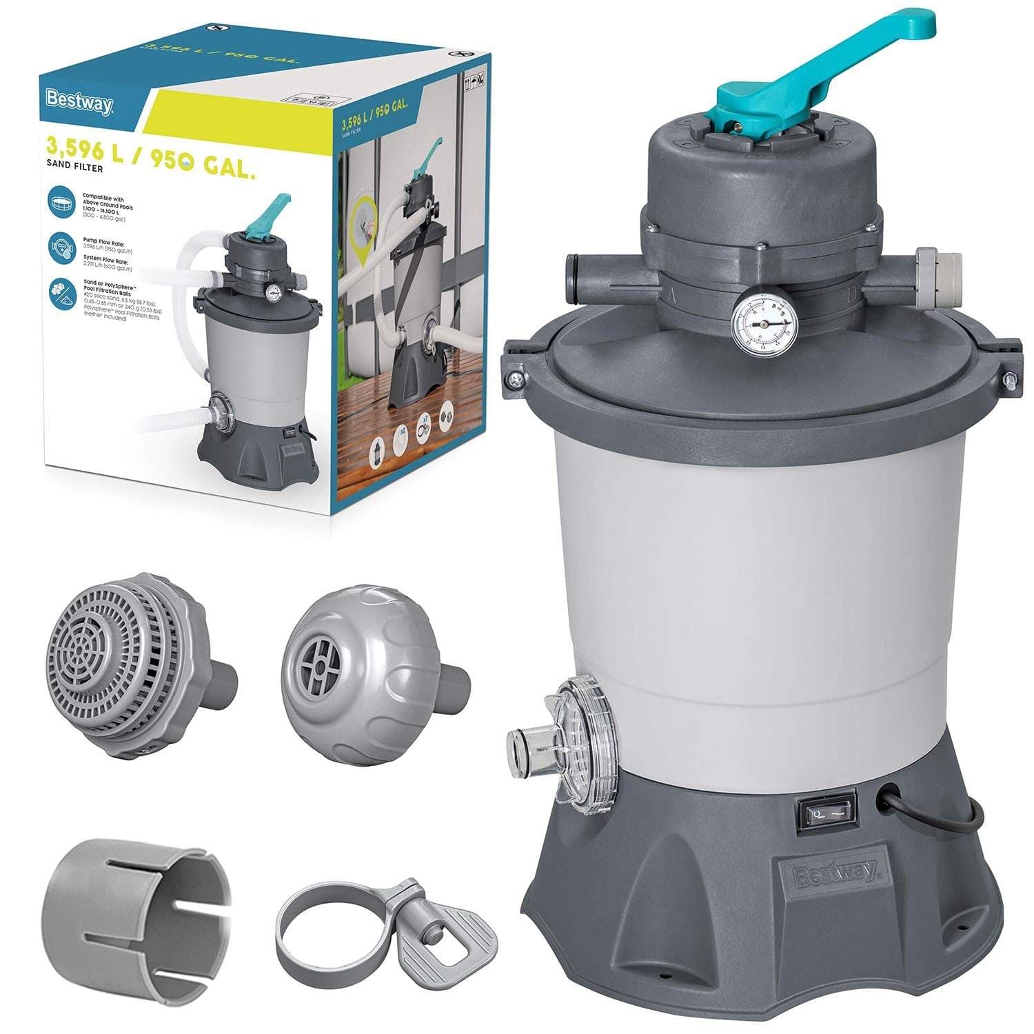 Sandpump för simbassänger 3596 L/h Bestway 58515