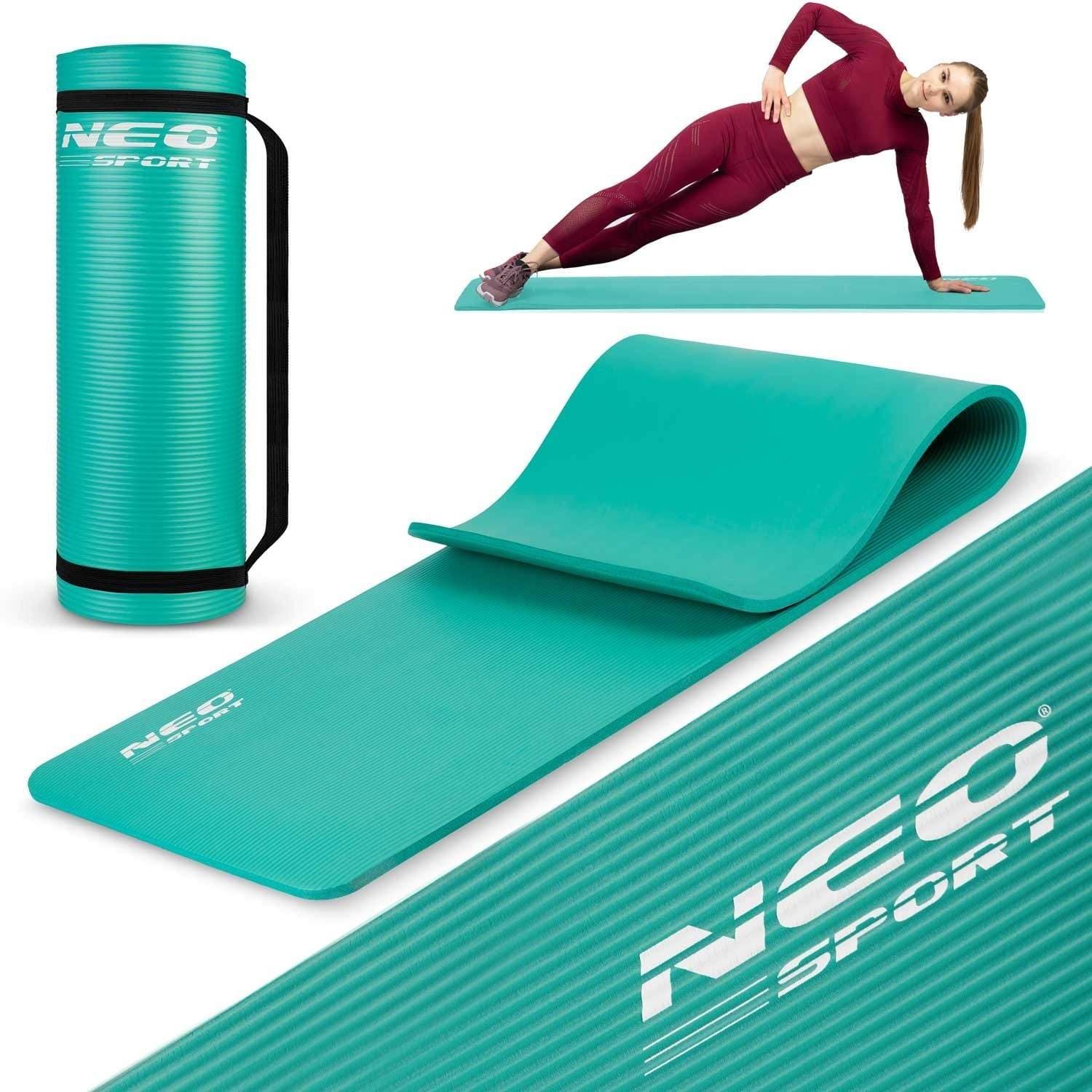 Tjock träningsmatta 183 x 60 cm Neo-Sport - 192301 turkos