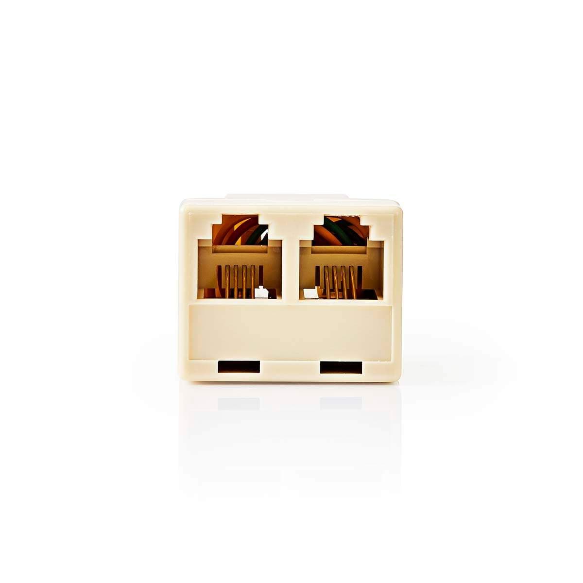 Telecom Wall Box | Kontakttyp: RJ11 | RJ11 Hona | 2x RJ11 (4/6) Hona | Splitter | ABS | Elfenben | Låda