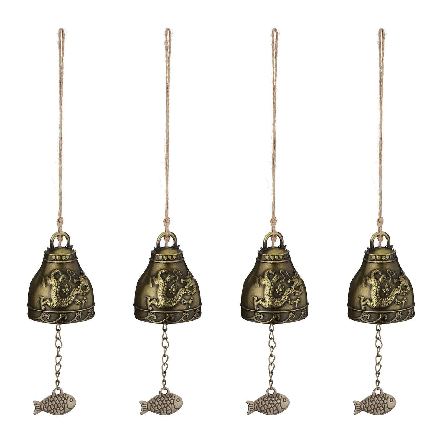 Feng Shui Wind Chimes Set om 4 – Lucky Symbols & Bells