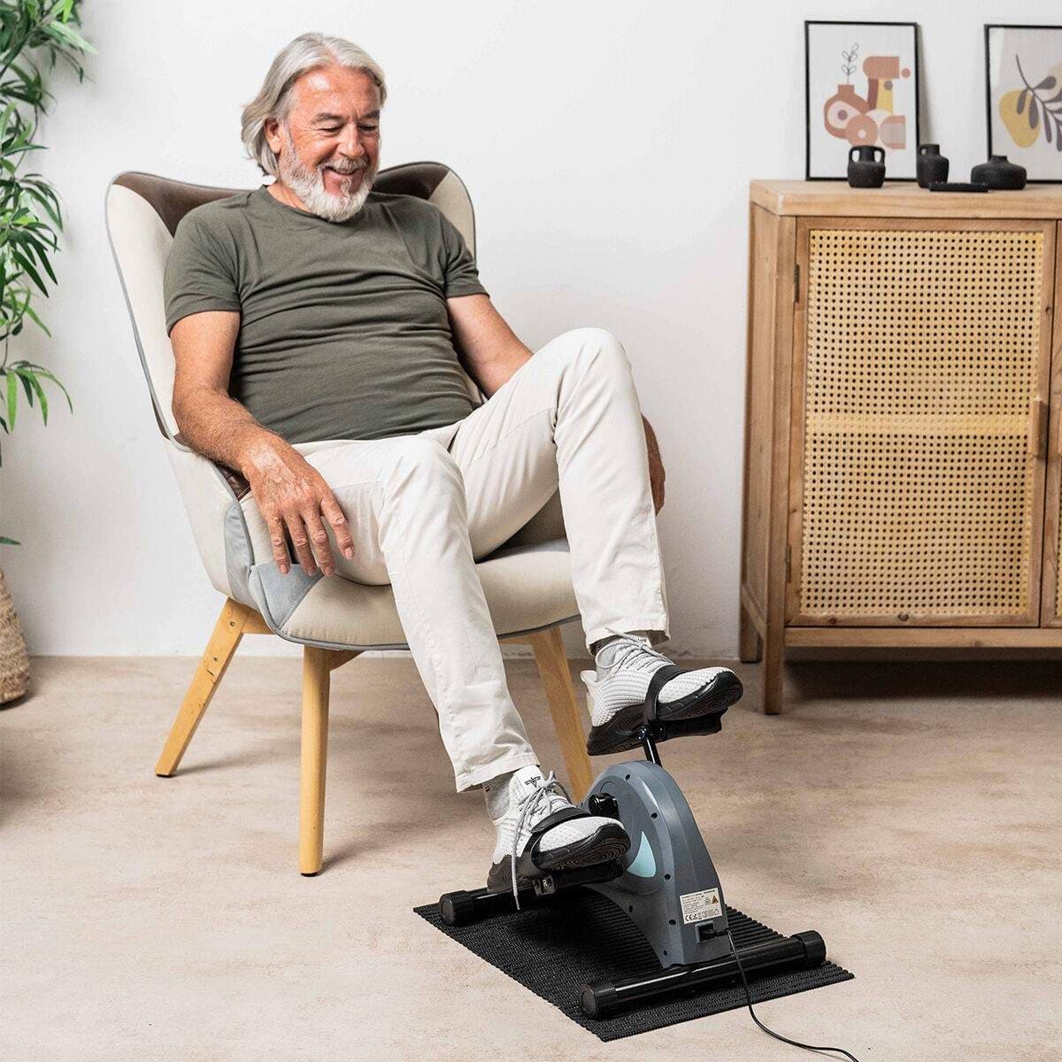 Elektrisk pedalträningsmaskin med matta och fjärrkontroll – 12 hastigheter