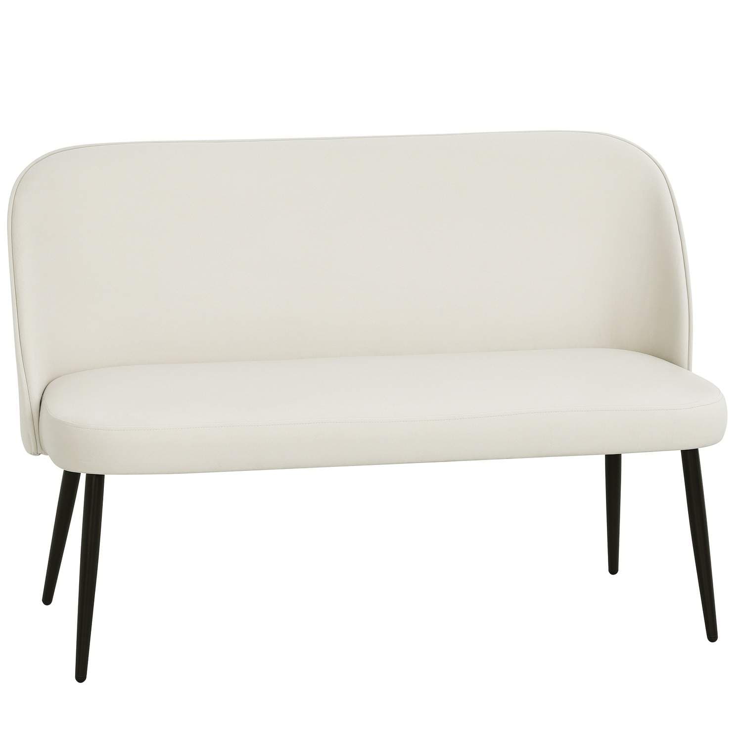 Beige sammetssoffa med 2 säten – Kompakt, modern design