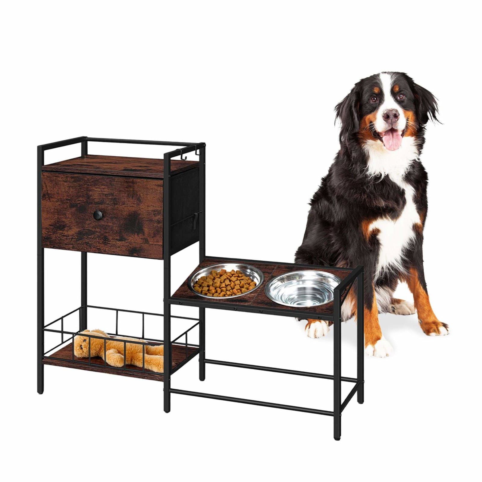 Hundmatningsstation med förvaring – Ergonomisk och robust