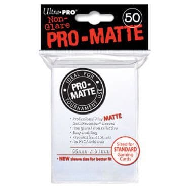 Ultra Pro Pro-Matte kortfodral för magi- och Pokémon-kort - Vit - 50 fodral