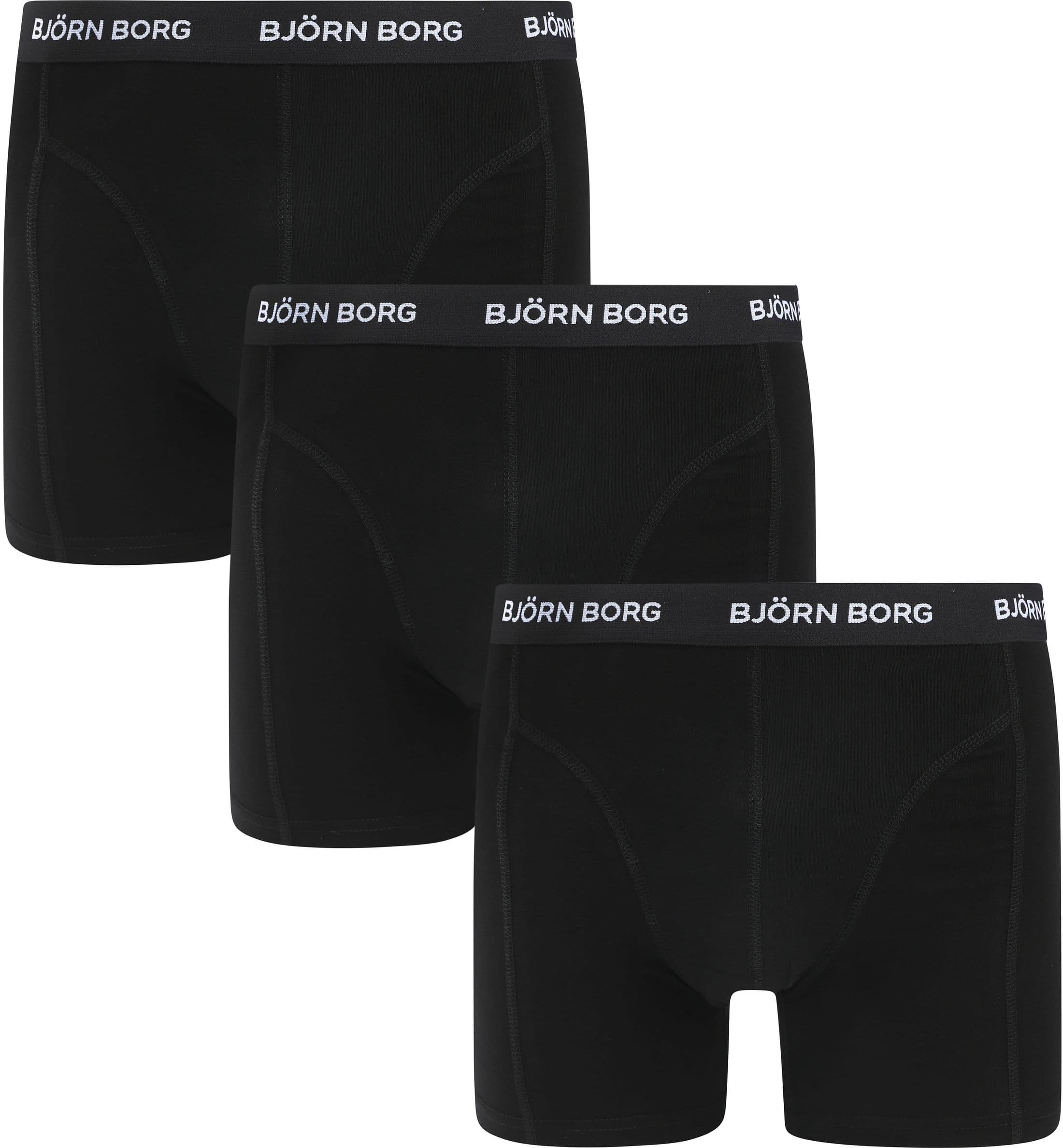 Björn Borg Cotton Stretch Boxershorts 3-pack Svart Storlek M