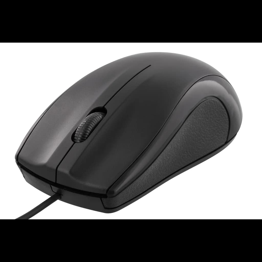 DELTACO optisk mus, 3 knappar med scroll, USB