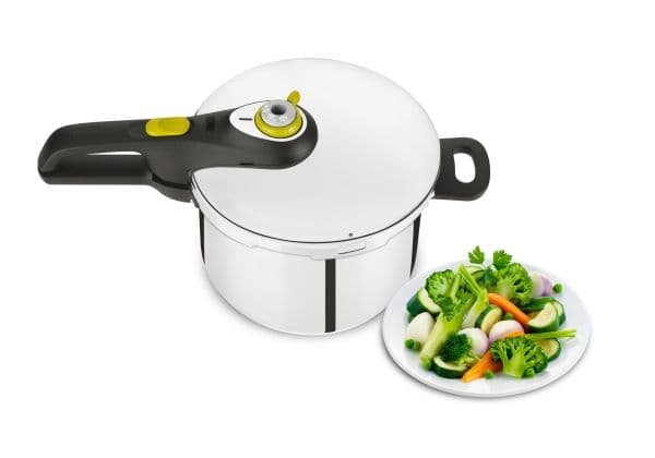Tefal YS22Q25, 6 l, Keramiska, gas, halogen, Induktion, Gjutjärnsplattor, Svart, Rostfritt stål, 22 cm, Rostfritt stål, 6 personer