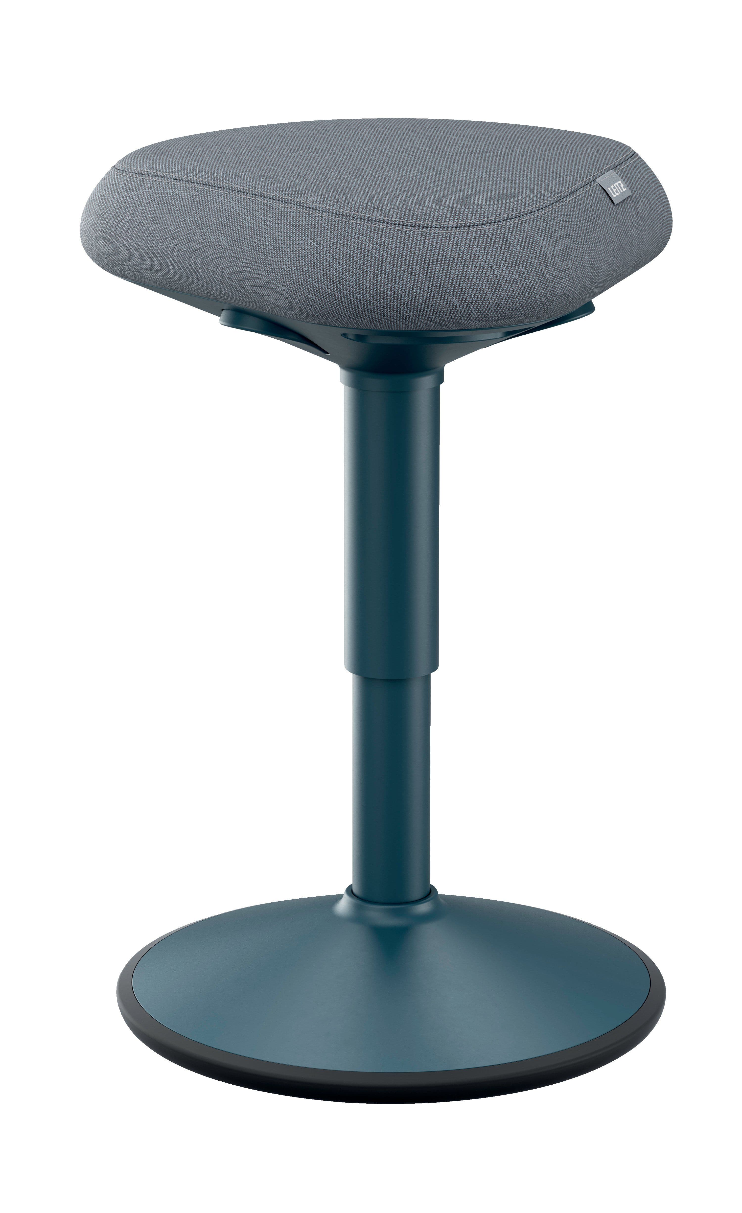 Leitz Ergo Active - Pall - ergonomisk - triangulär - svängtapp - 100 % återvunnet tyg - mörkgrå