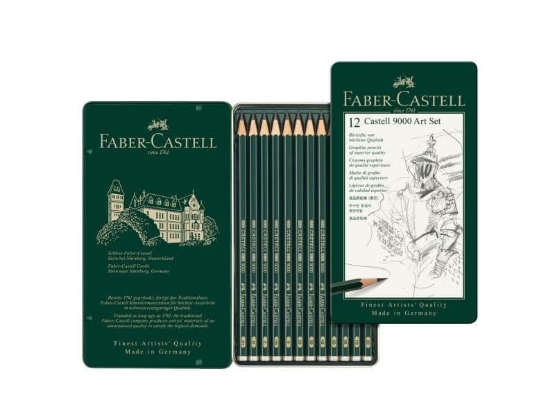 Faber-Castell CASTELL 9000 - Penna - sorterad (paket om 12)