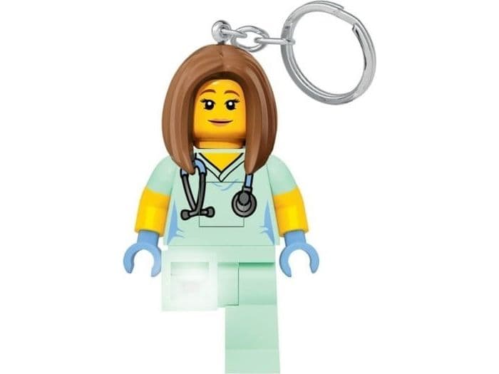 LEGO® CLASSIC, SJUKSKÖTERSKA, nyckelring med LED-lampa