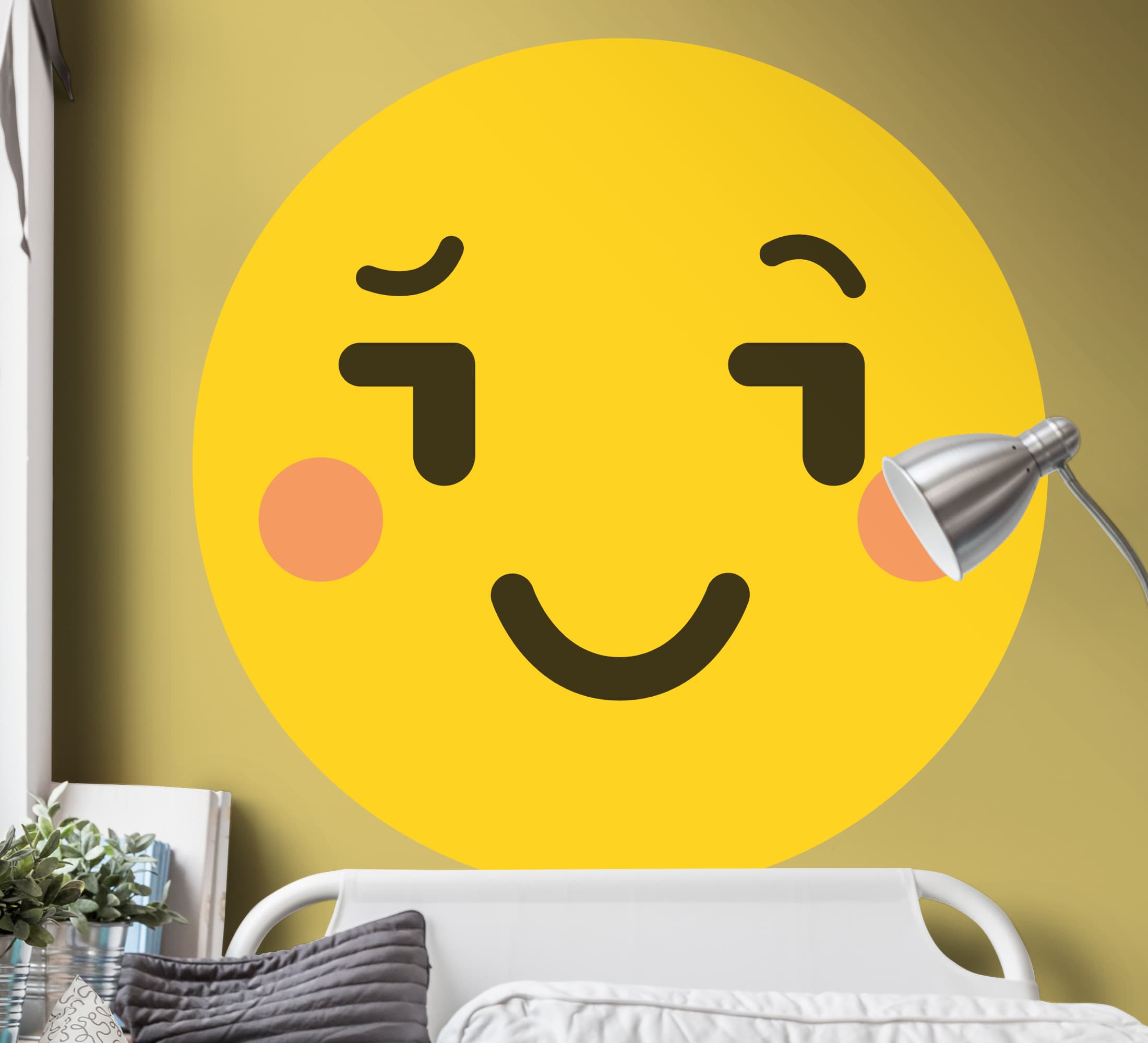 Emoji med smink tapet klistermärke