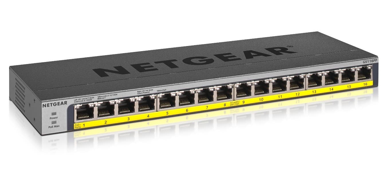 NETGEAR GS116PP Unmanaged Gigabit Ethernet GS116PP-100EUS
