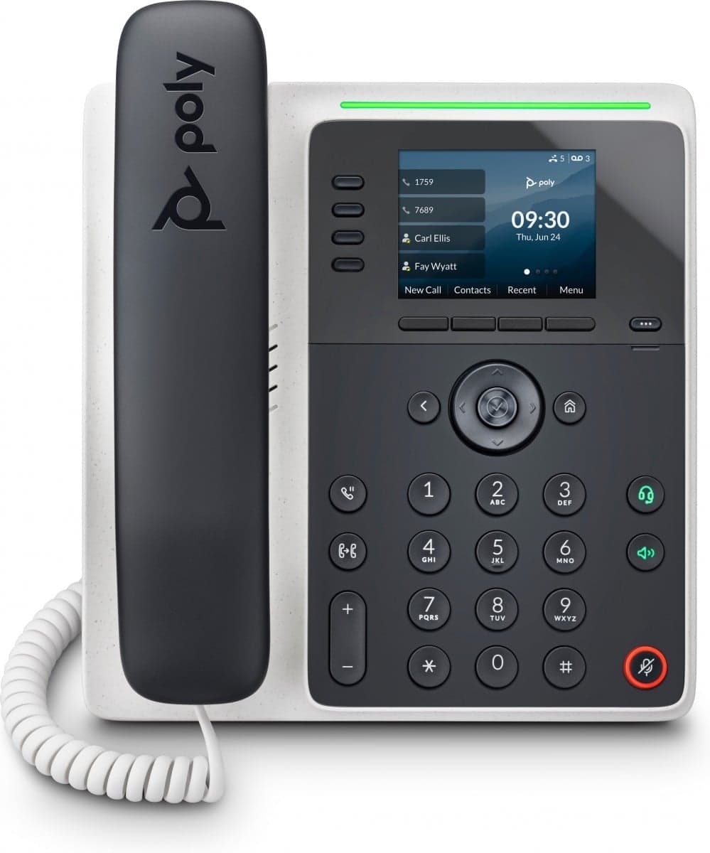 HP Poly Edge E220 IP Phone and PoE-enabled IP-telefoner Svart 82M87AA