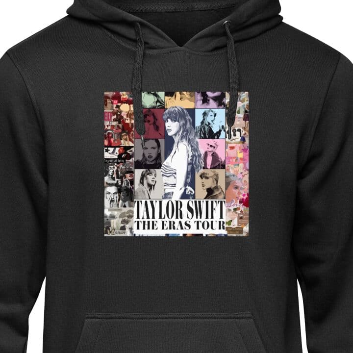 Hoodie Taylor Swift - Eras Svart Small