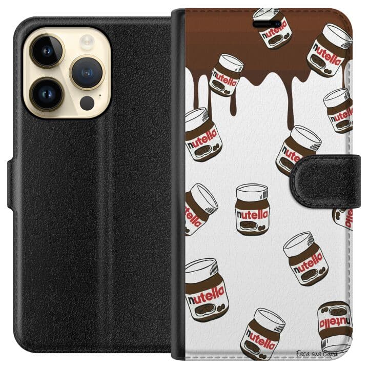 Kompatibelt Plånboksfodral till Apple iPhone 15 Pro Nutella Kawaii Dessert Sött och gulligt