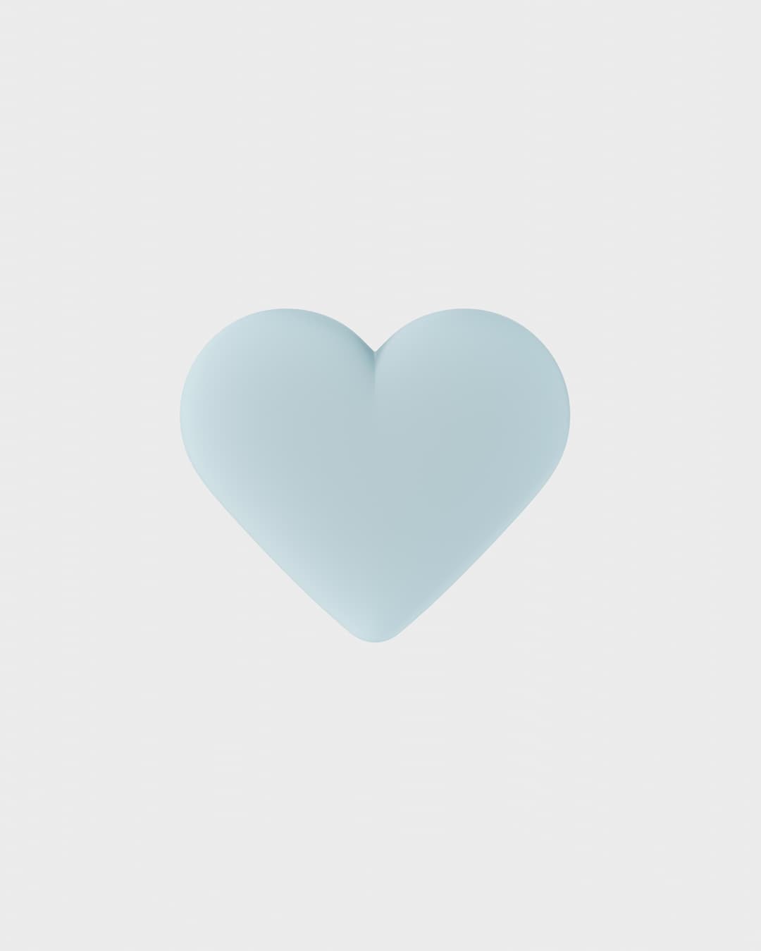 Mineral Blue Heart Silicone Sticker