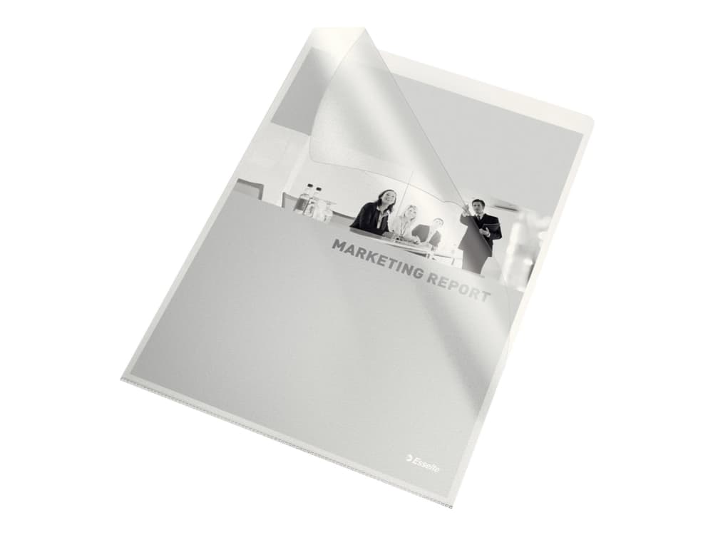 Esselte Standard Plus - L-formad mapp - för A4 (210 x 297 mm) - kapacitet: 40 ark - transparent