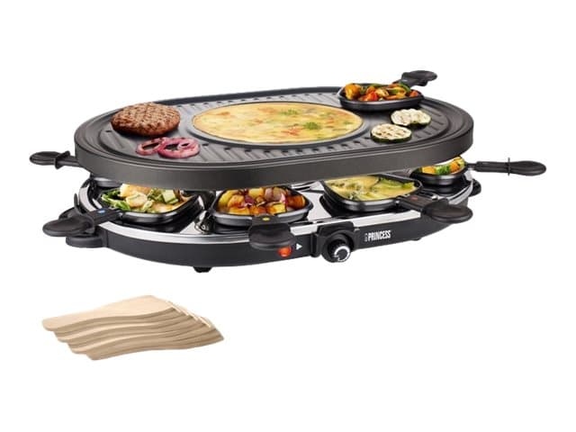 Princess Classic 162700 - Raclette/grill/pannkakslagg - 1.2 kW - svart