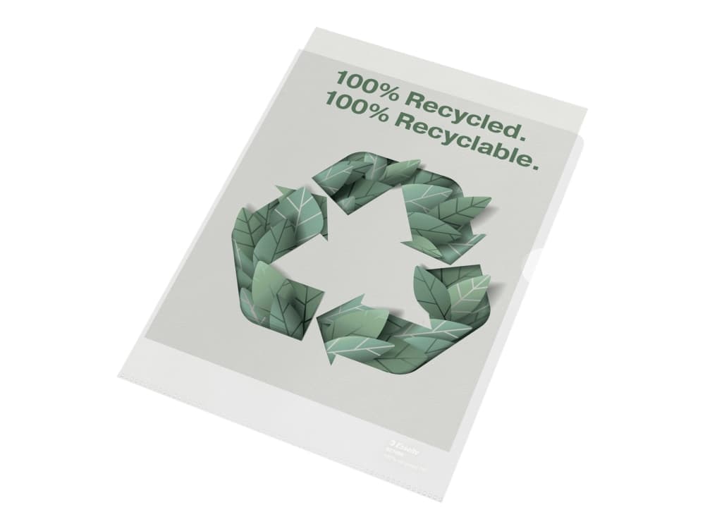 Plastomslag Esselte Recycled A4 100my med præg - (100 stk.)