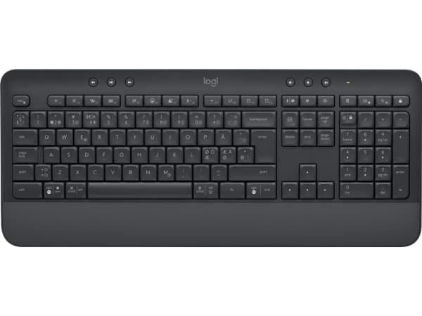 Logitech Signature K650 - Tangentbord - trådlös - Bluetooth LE - QWERTY - nordiskt (danska/finska/norska/svenska) - grafit
