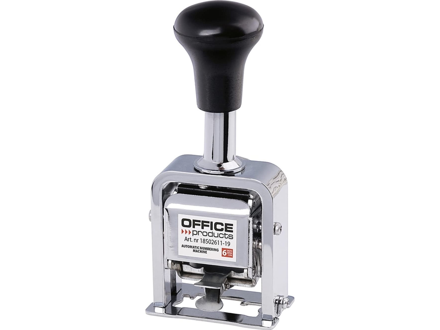 Office Products numrator 6 siffror automatisk silver