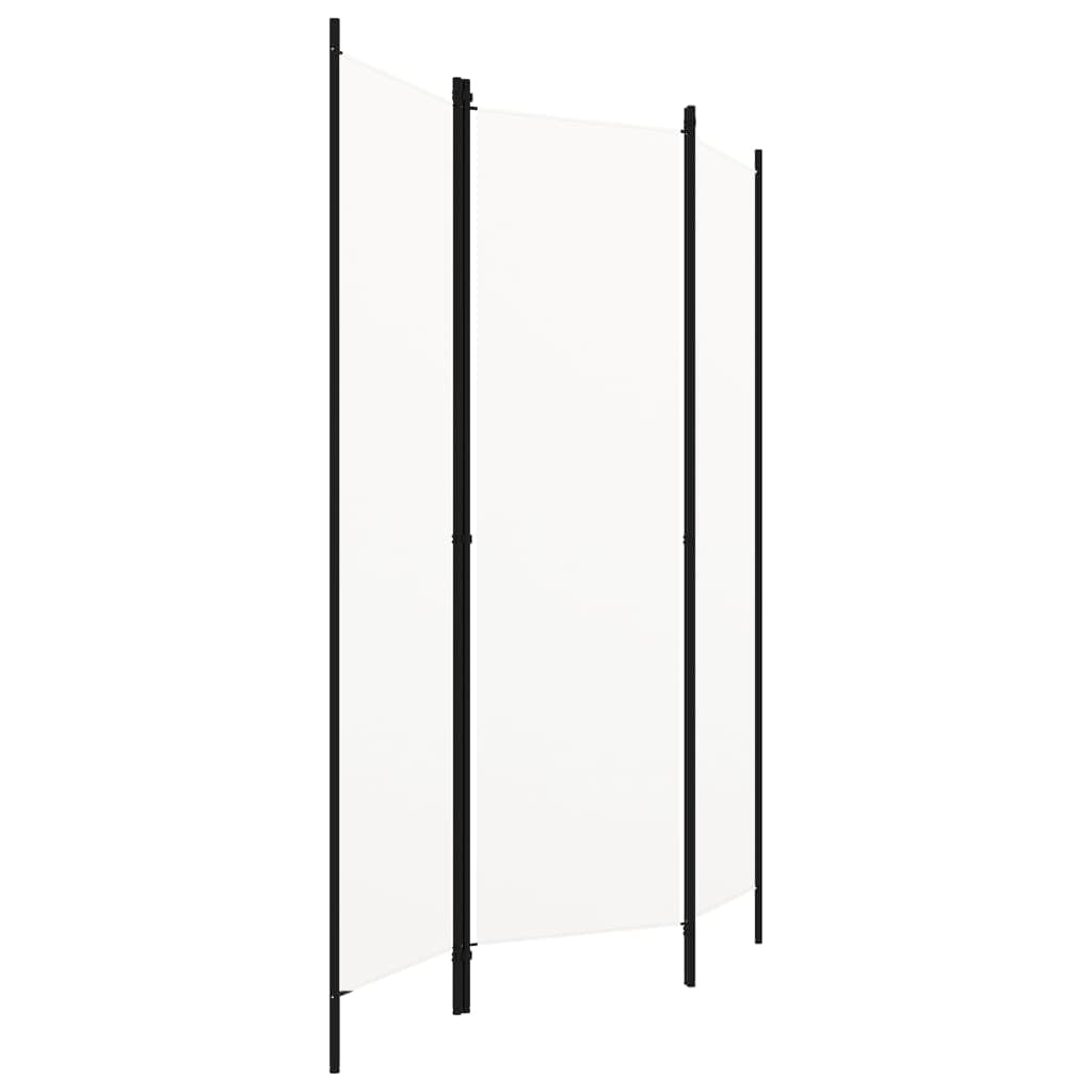 vidaXL Rumsavdelare 3 paneler vit 150x180 cm