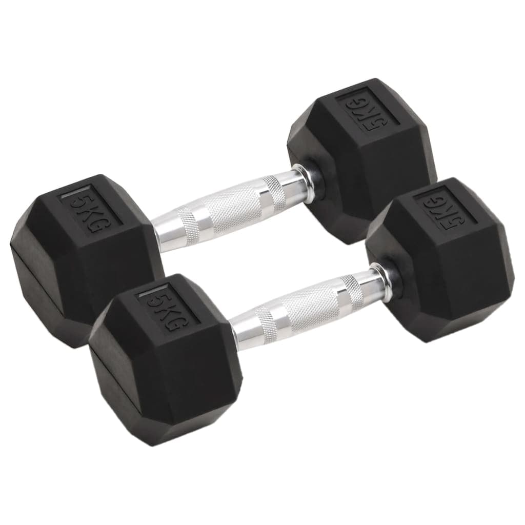 vidaXL Hantlar 2 st 10 kg gjutjärn