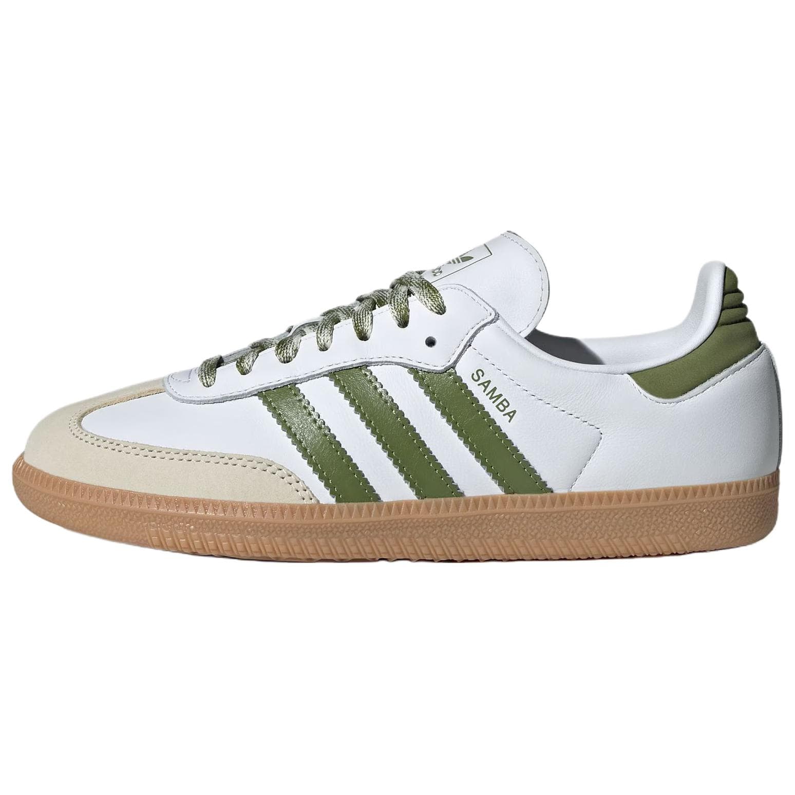Adidas Samba OG Vit Tech Oliv Gum Damsneakers Molnvit JS1352 cm