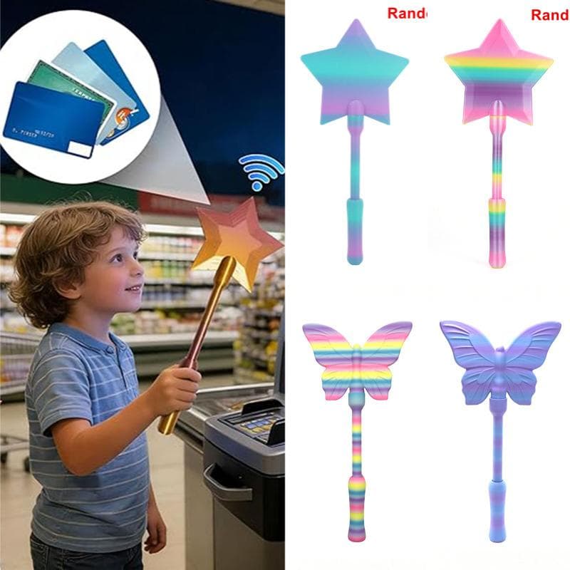 Magisk Kreditkortsstav 3D-printade Leksaker Magisk Stav designad för Kreditkort Humoristisk Kreditkortslåda 3D-printad Kortplånbok