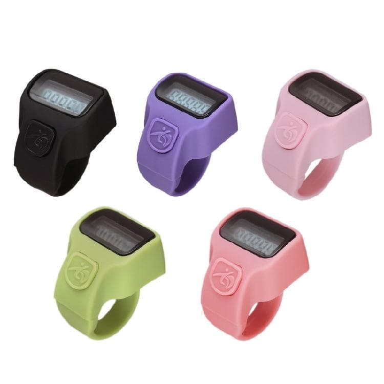 Finger Räknare 5 Kanaler Digital Tasbih Räknare Klickare med LCD-display för Bra Räkning Bön Stickning Sport Present svart