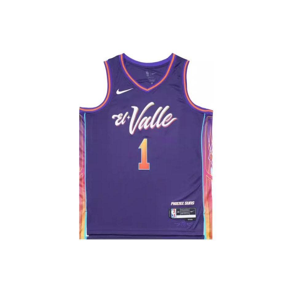 Nike Fan Edition 23-24 Booker Suns #1 Alfanumerisk Ärmlös Basketlinne Unisex Toppar Lila DX8516-537 cm