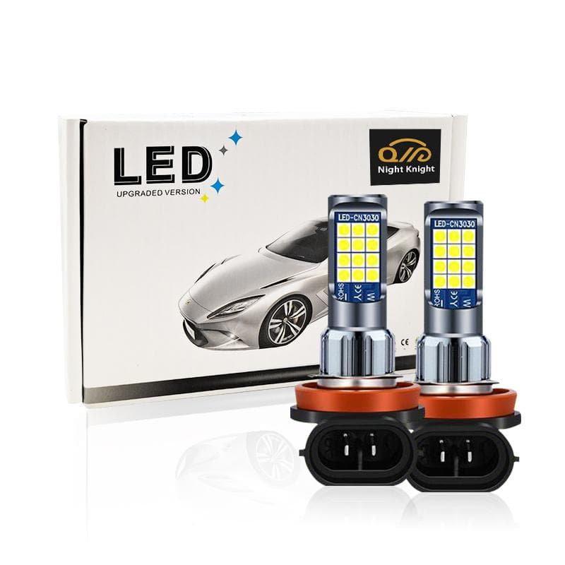 2st bil dubbelfärgad LED dimljus H3 H7 H11 H8 9005 9006 HB3 HB4 880 881 H27 bil dimljus 12V röd