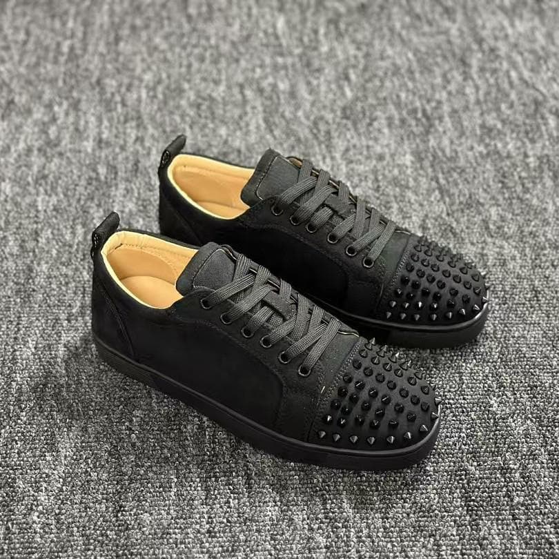 Europeiska herr-sneakers med nitar: Trendigt, Andningsbart, Nitat Vardagligt Streetwear. cm