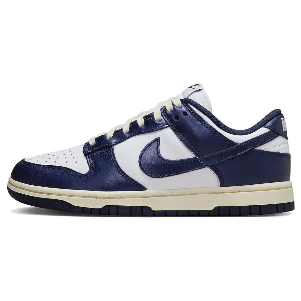 Nike Dunk Low Premium Vintage Navy Dam Sneakers Blå Vit Midnattsblå FN7197-100 cm
