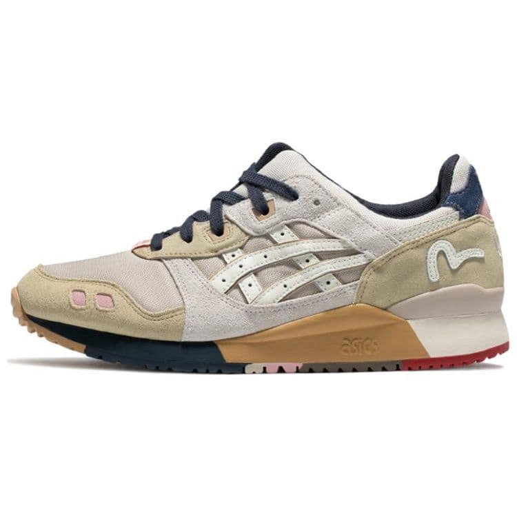 Evisu X Asics Gel-Lyte 3 Tyg Mocka Retro Sport Lågskurna Livsstilsskor Unisex Sneakers Rökgrå 1203A301-020 cm