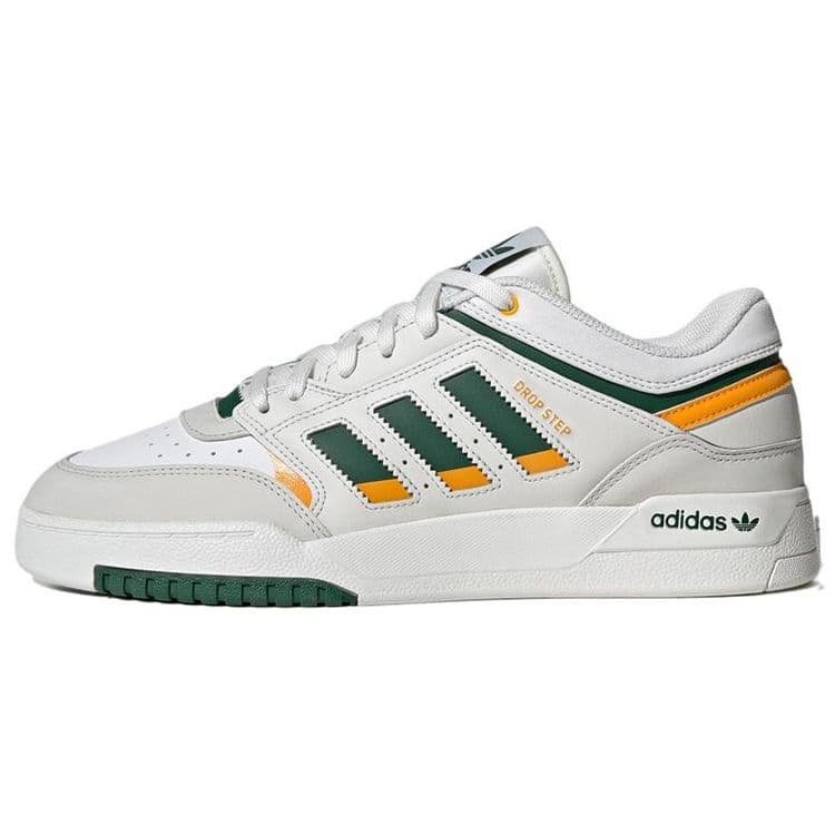 Adidas Originals Drop Step Low Klassiska Lätta Slitstarka Halkfria Lågskurna Skateskor Unisex Sneakers Grå Vita Gröna HP2229 cm