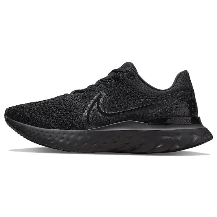 Nike React Infinity Run Flyknit 3 Triple Black Herr Sneakers DH5392-005 cm