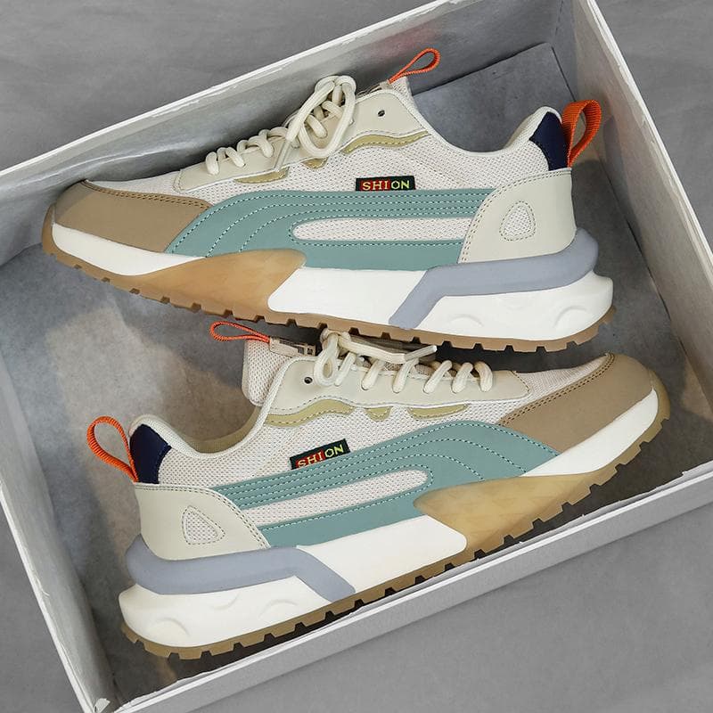 Herr Casual Sneakers Bekväma Mjuka Sula Herrträningsskor Mode Klassiska Halkfria Snörskor Tennisskor Sportskor Man cm