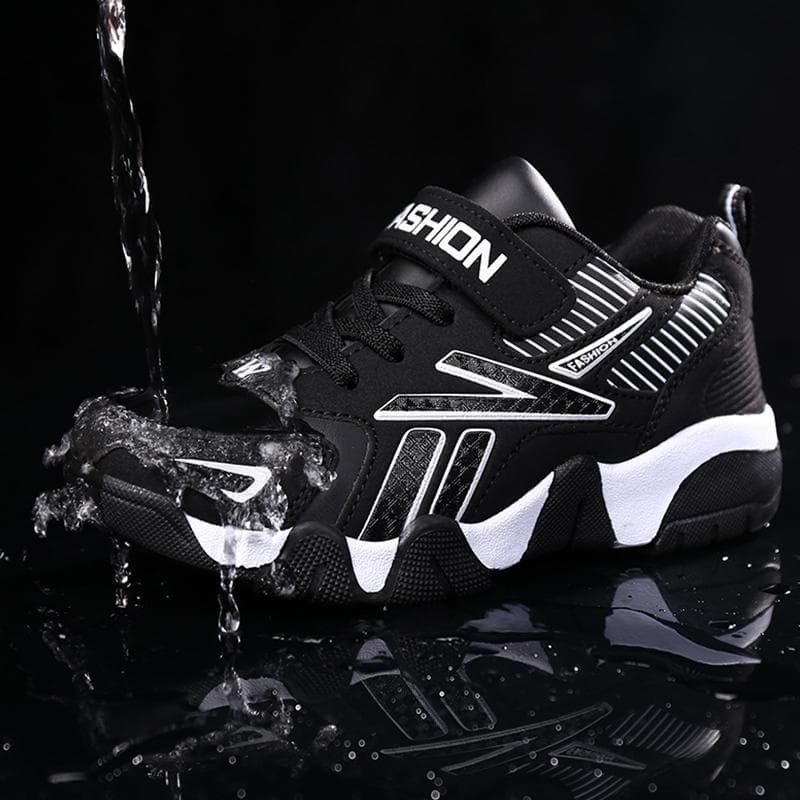 Pojkar Skor Läder Yta Andas Barns Casual löparskor Pojkar Sneakers Flickor Sneakers cm svart/kungsblå färg