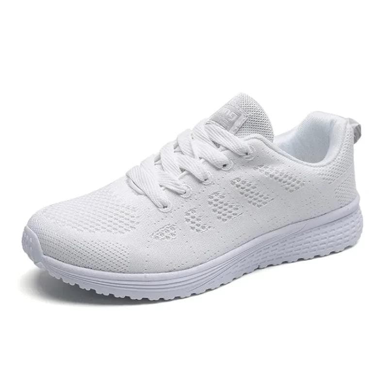 Damsneaker 2024 Nytt Mode Andningsbara Träningsskor Bekväma Sneakers Mesh Tyg Snörning Dam Tennisskor För Damer cm