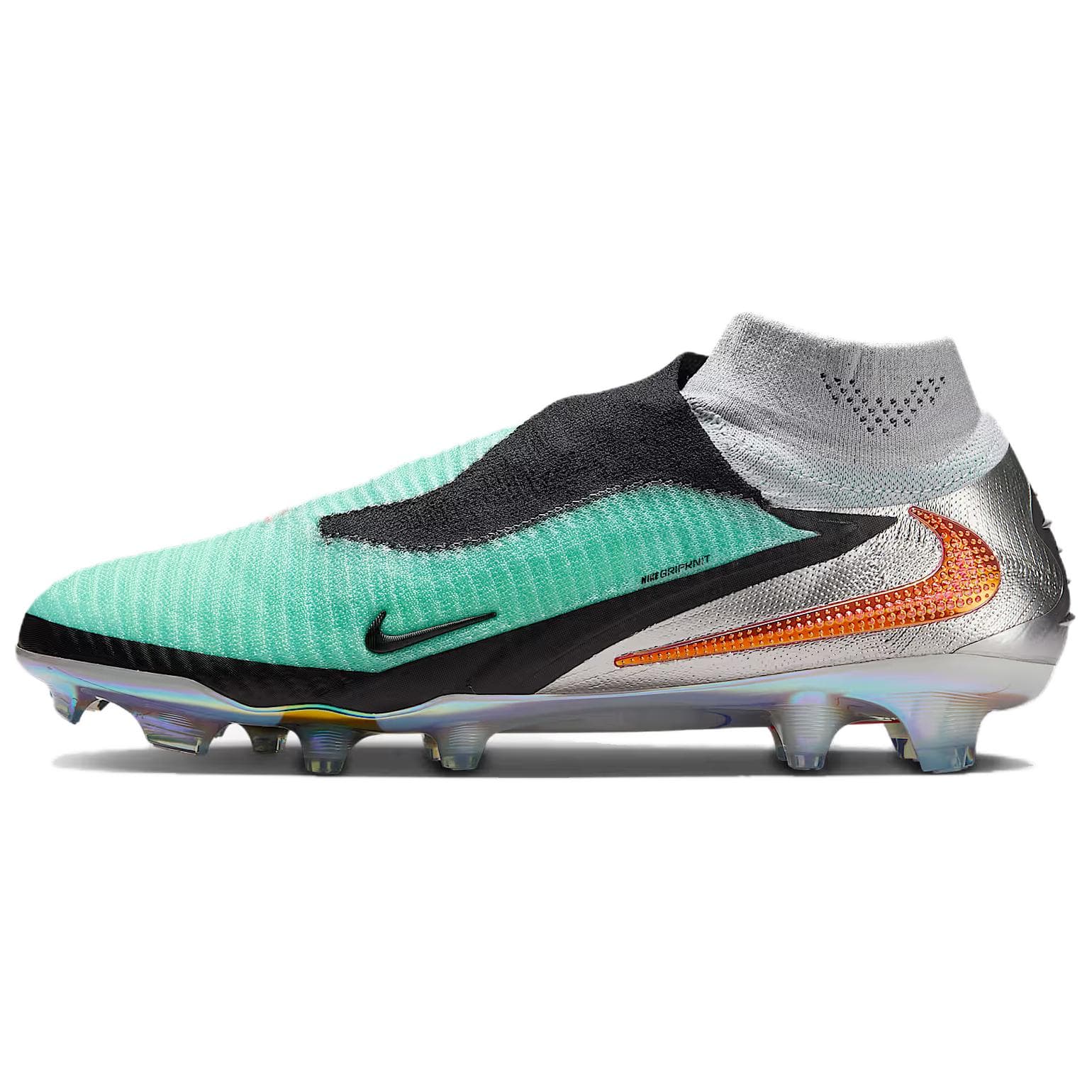 Nike Phantom 6 High Elite FG Chrome Black Unisex Sneakers Teal IH3735-001 cm