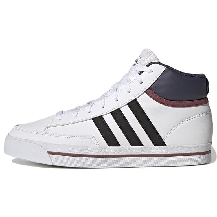 Adidas Neo Retrovulc Mid Skateboarding Bekväma Slitstarka Höga Skateskor Herr Skateskor Vita Svarta GW6682 cm