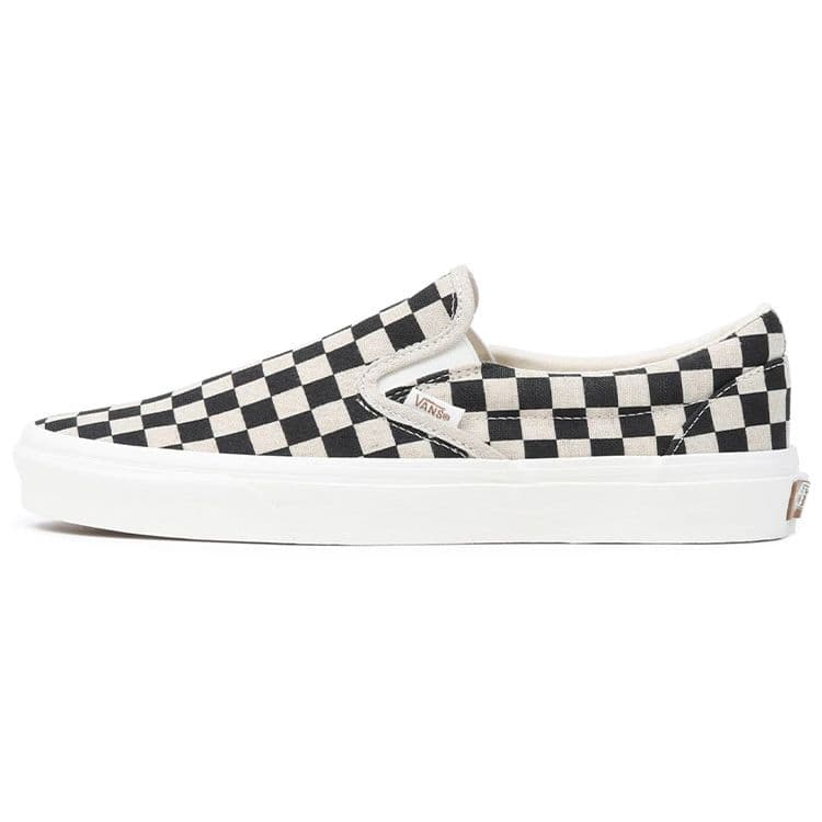 Vans Classic Slip-On Eco Theory - Svart Vit Schackrutig Unisex Sneakers Kräm VN0A5JMH705 cm