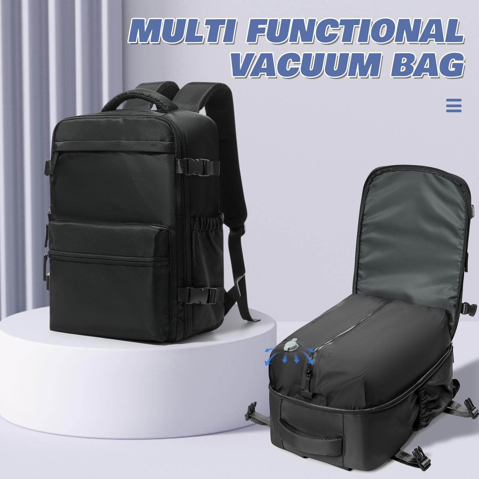 Reseryggsäck Airbag 43x29x15 Kabinväska Flygplan, Ryanair 40x25x20 Elektrisk Luftvakuumryggsäck Handbagage, Slitstark Ryggsäck