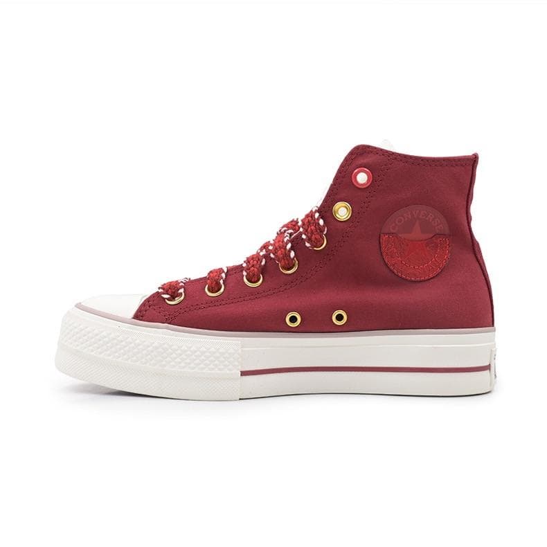 Converse Chuck Taylor All Star Lift High Drakens år Dam Sneakers Röd Bakgata-Tegel Egrett A09106C cm