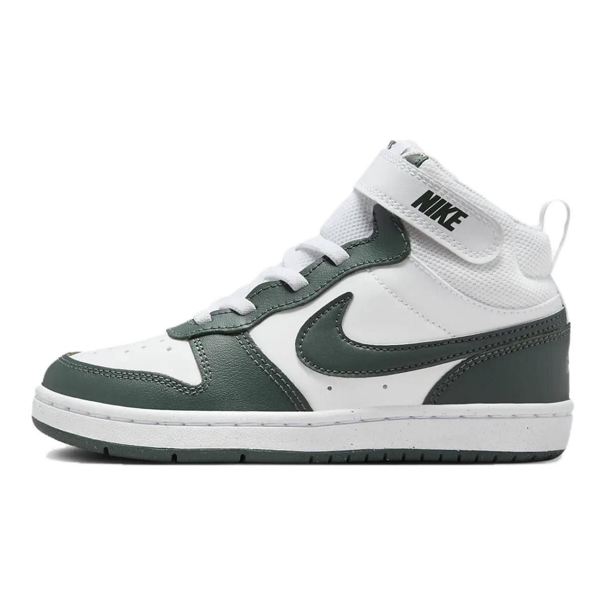 Nike Court Borough Mid 2 PSV Vintagegrön Barnsneakers Vit Oljegrön CD7783-119 cm