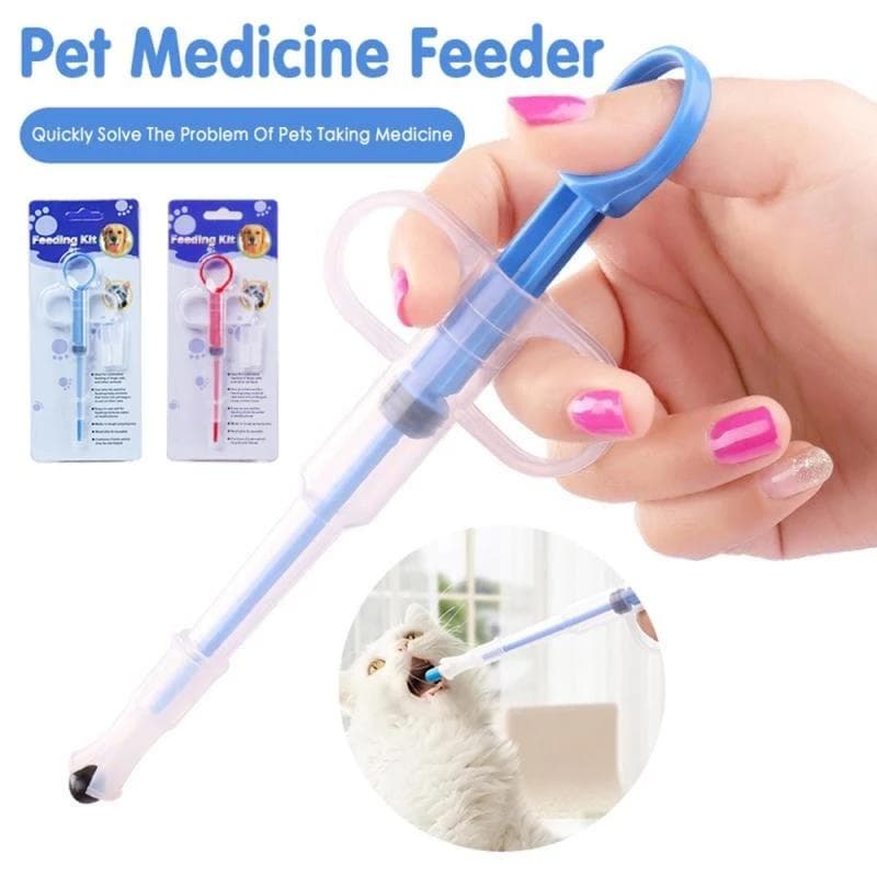 1 st Pet Medicin spruta Tablett Pill Gun Piller Push Dispenser Medicin Vatten Mjölk Spruta Hund Katt Valp Matningssats grön