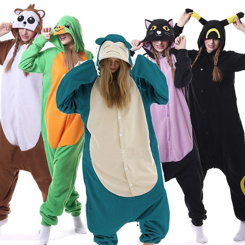Vinter Vuxet djur Mike Duck Onesies Haj Katt Räv Pyjamas Apa Tecknad kostymer Jumpsuits Julhuva cm