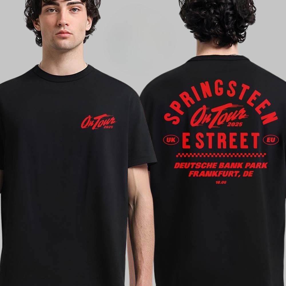 Bruce Springsteen och E Street Band på turné 2025 i Berlin, Tyskland På Olympiastadion den 11 juni 2025 Tvåsidig Unisex T-shirt cm