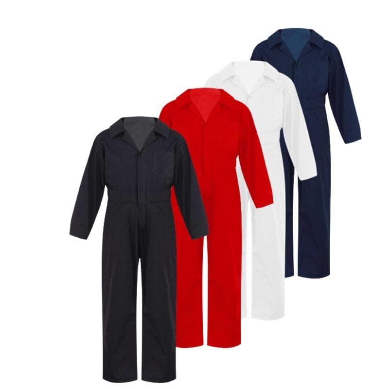 Barn Pojkar Mode Mekaniker Overaller Långärmad Turndown Krage Dragkedja Front Jumpsuit Halloween Cosplay kostym cm varm rosa färg
